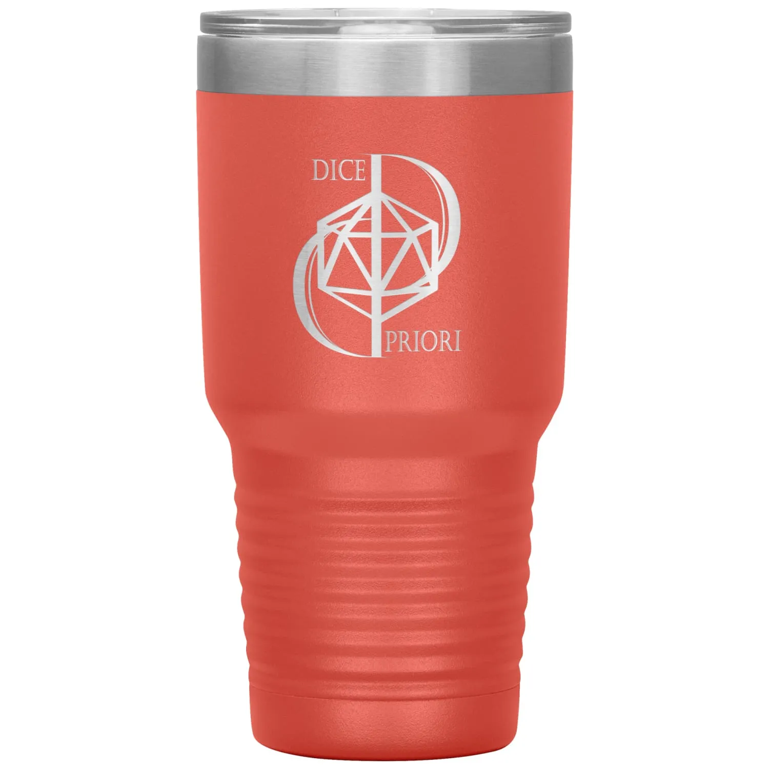 Dice Priori D20 Focus Text Logo 30oz Vacuum Tumbler