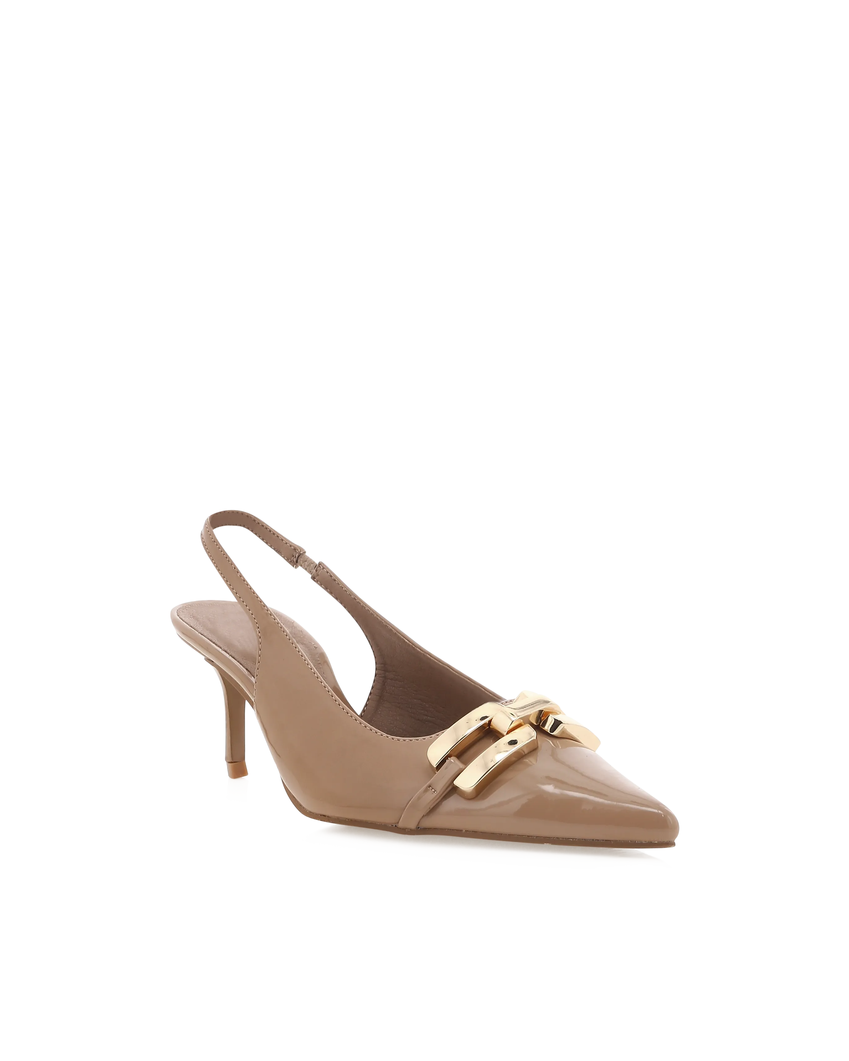 Dorothea Heels - Taupe Patent