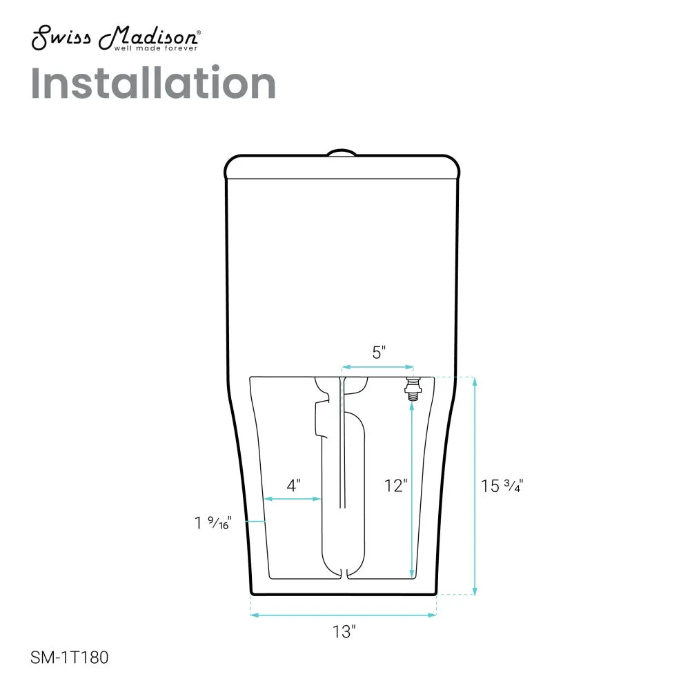 Dreux High Efficiency One-Piece Elongated Toilet with 0.8 GPF Water Saving Patented Technology