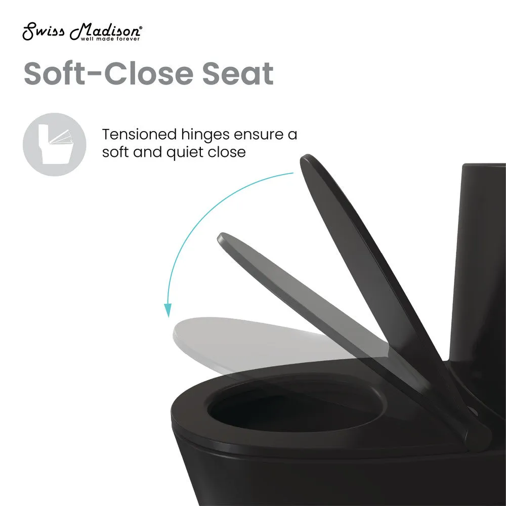 Dreux One Piece Elongated Dual Flush Toilet with 0.95/1.26 GPF in Matte Black