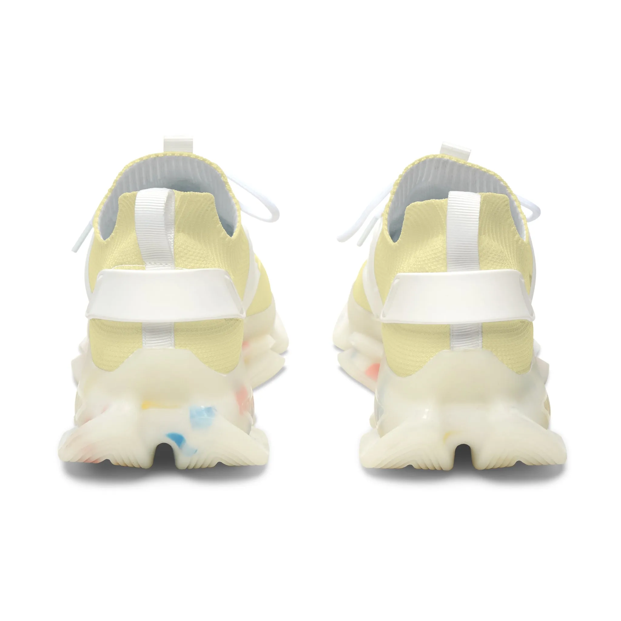 Elegant Women's Mesh Sneakers for Active Lifestyle Pastel Yellow by Margo Makaroff - Personalization Available