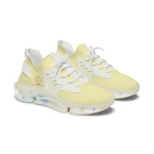 Elegant Women's Mesh Sneakers for Active Lifestyle Pastel Yellow by Margo Makaroff - Personalization Available