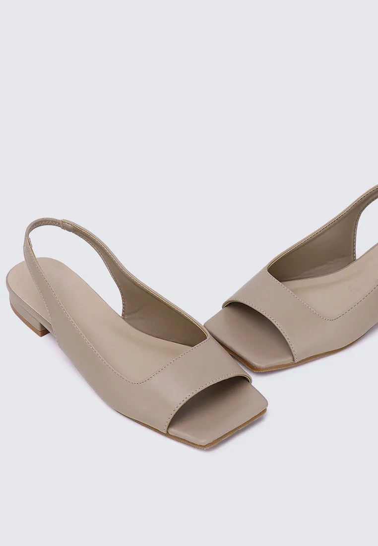 Eliz Comfy Sandals Beige  Almond
