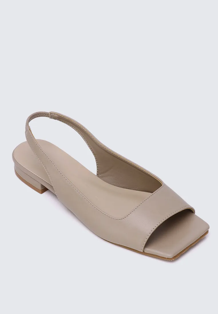 Eliz Comfy Sandals Beige  Almond