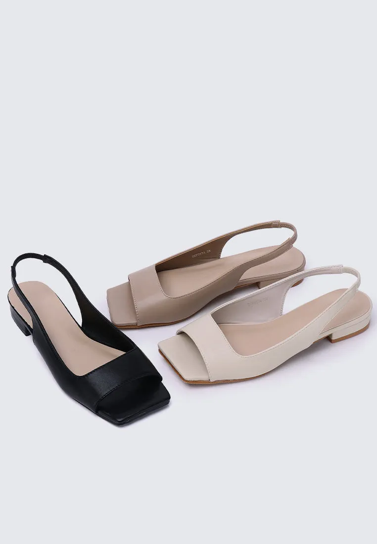 Eliz Comfy Sandals Beige  Almond