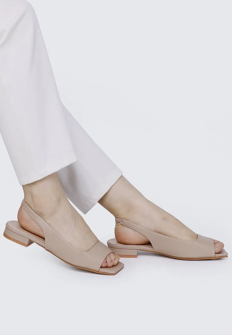 Eliz Comfy Sandals Beige  Almond