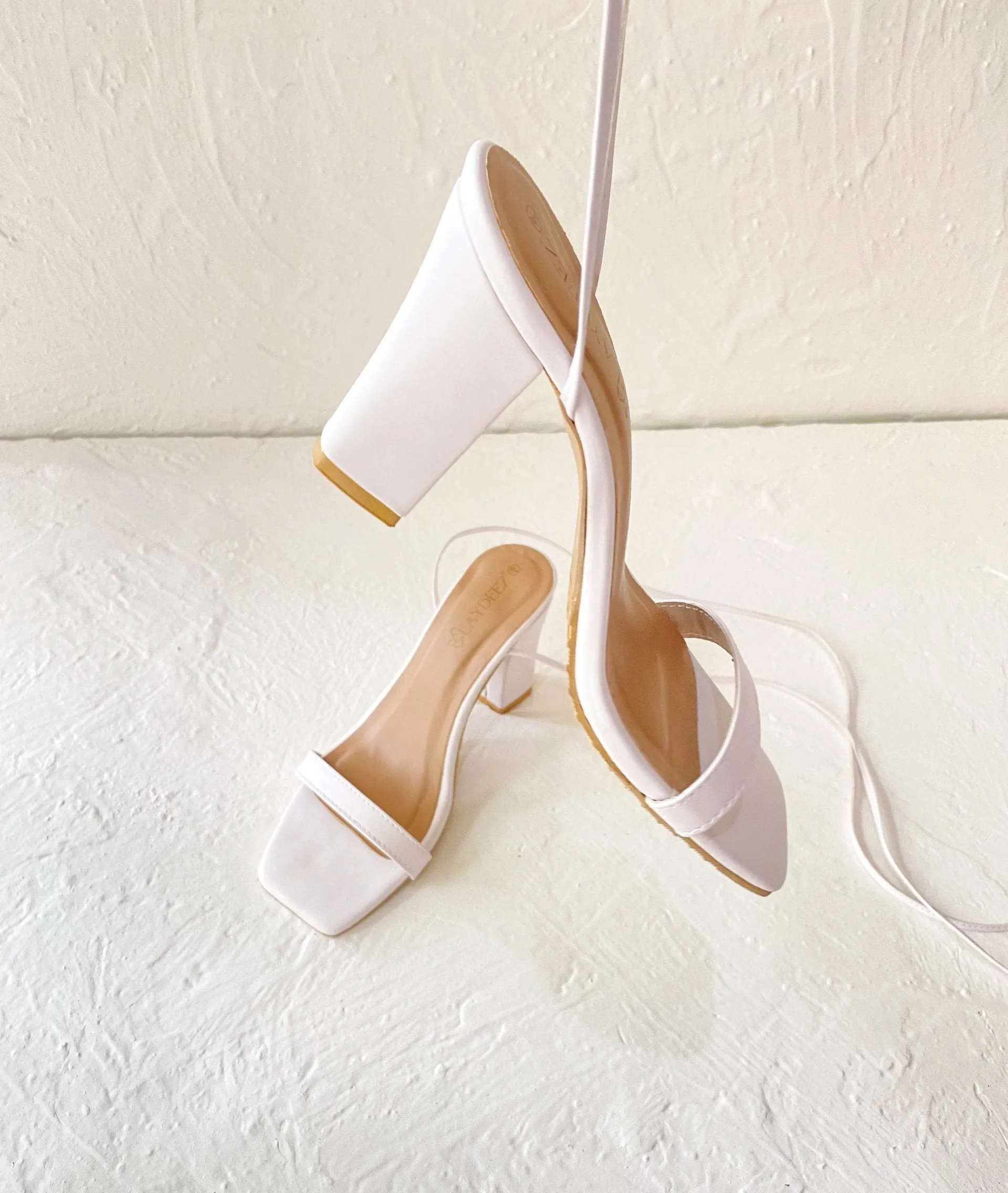 Ellie Square Toe Tie-up Heels