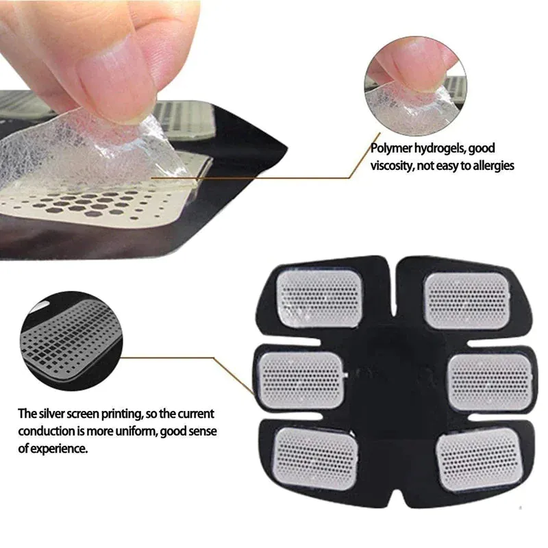 EMS Abdominal Muscle Trainer - Portable 6 Mode Device with 10 Intensity Levels for Abs, Arms, and Hips