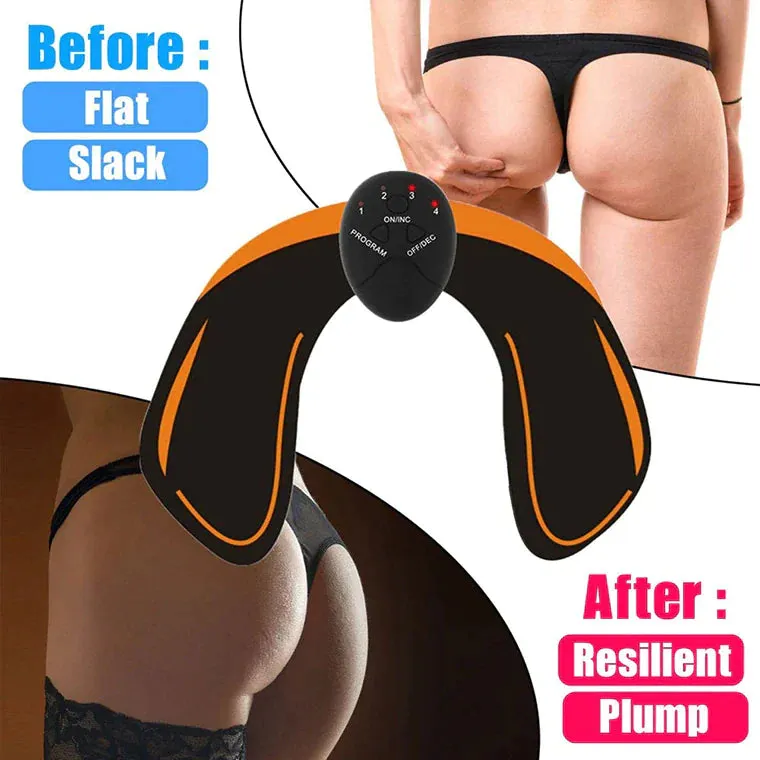 EMS Abdominal Muscle Trainer - Portable 6 Mode Device with 10 Intensity Levels for Abs, Arms, and Hips