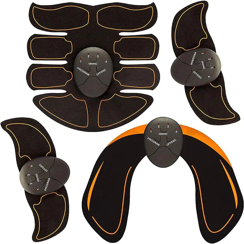 EMS Abdominal Muscle Trainer - Portable 6 Mode Device with 10 Intensity Levels for Abs, Arms, and Hips