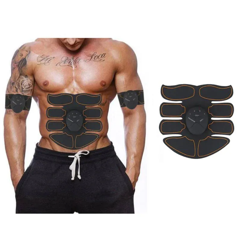EMS Abdominal Muscle Trainer - Portable 6 Mode Device with 10 Intensity Levels for Abs, Arms, and Hips
