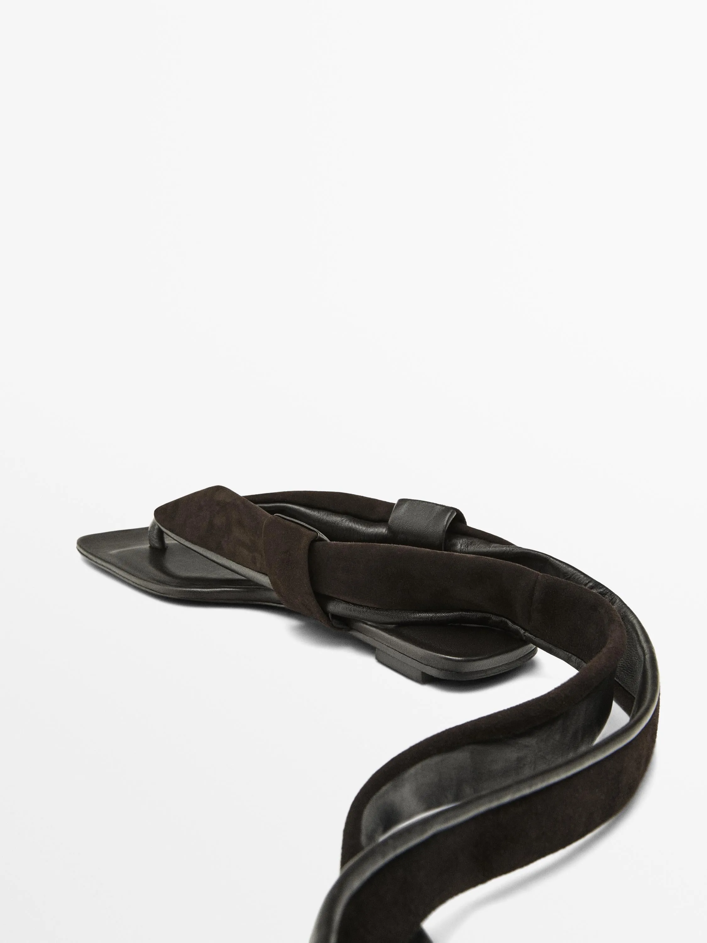 Flat suede sandals