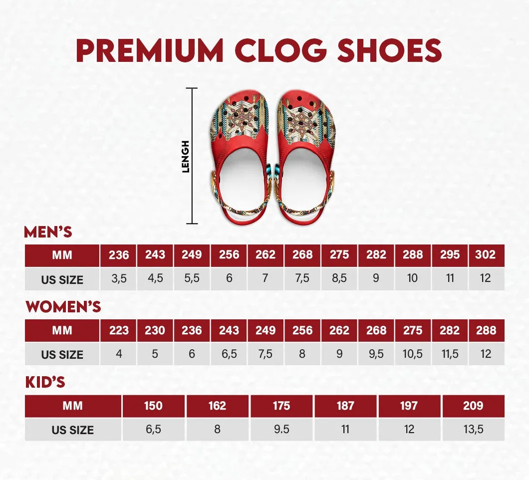 Fleece Unisex Pattern Clog Shoes For Women and Men Native American Style