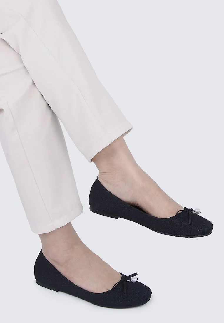 Gem Comfy Ballerina In Black