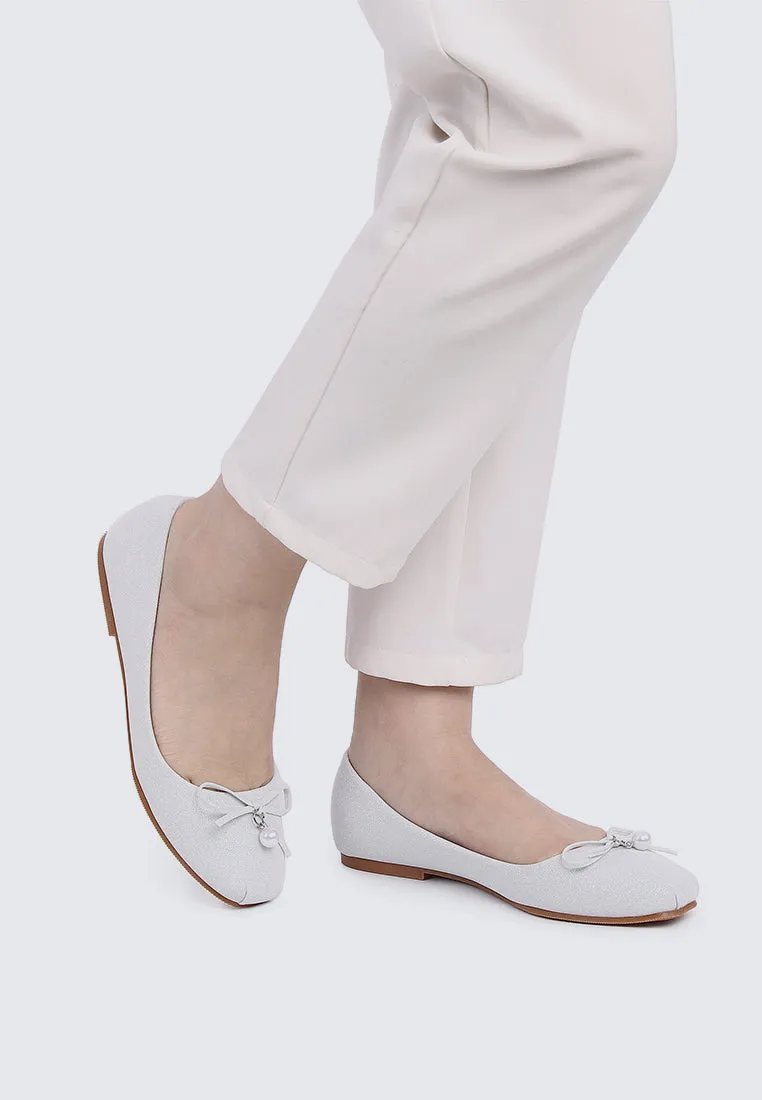 Gem Comfy Ballerina In Silver