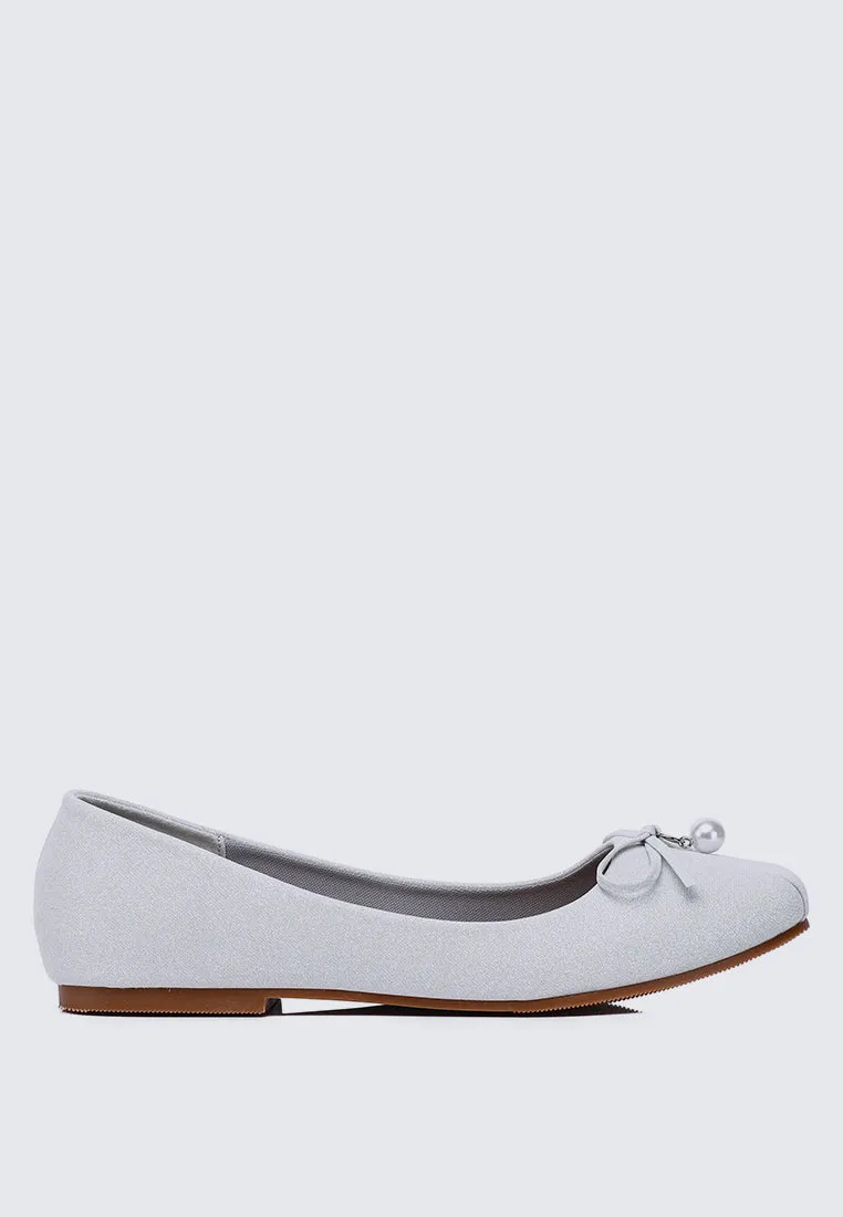 Gem Comfy Ballerina In Silver