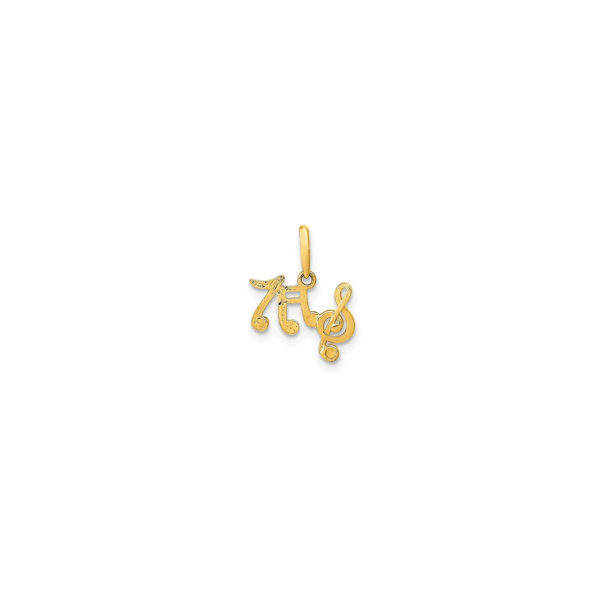 Glossy Music Notes Pendant (14K)