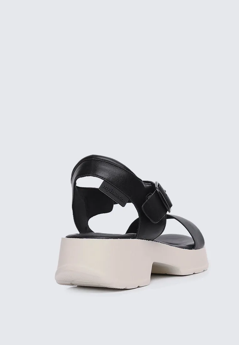 Go Walk Comfy Sandals In Black