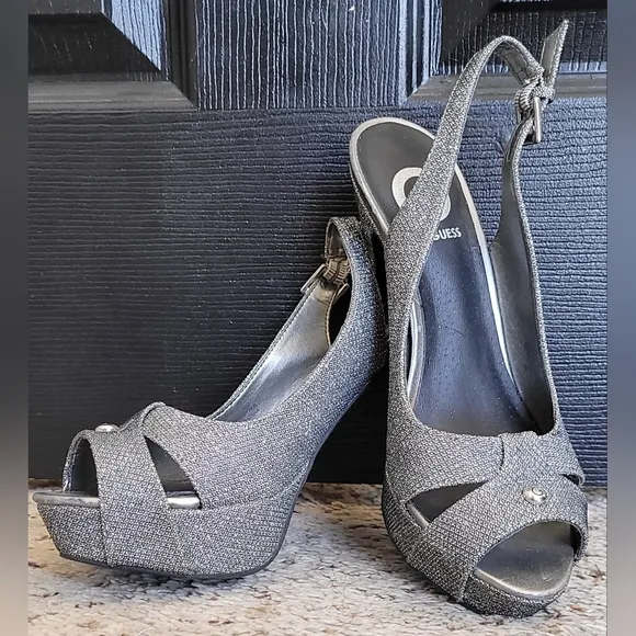 Guess - Glitter Ankle Strap Heels