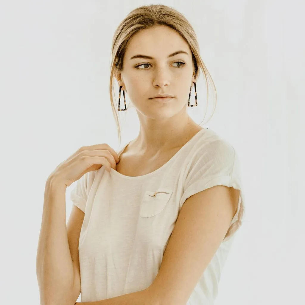 HARLOW Resin Parallelogram Earrings