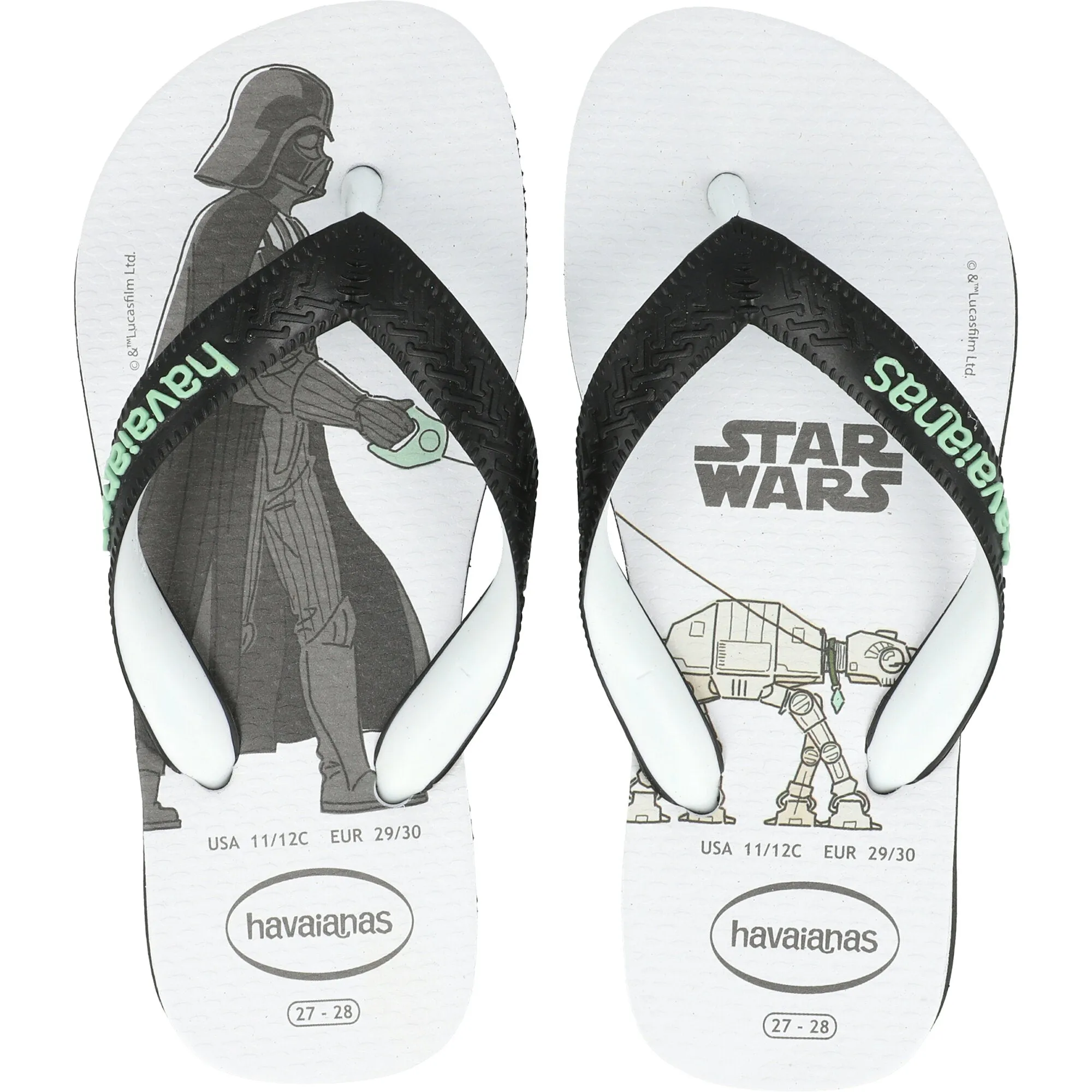 Havaianas Kids Top Star Wars Flip Flops Black