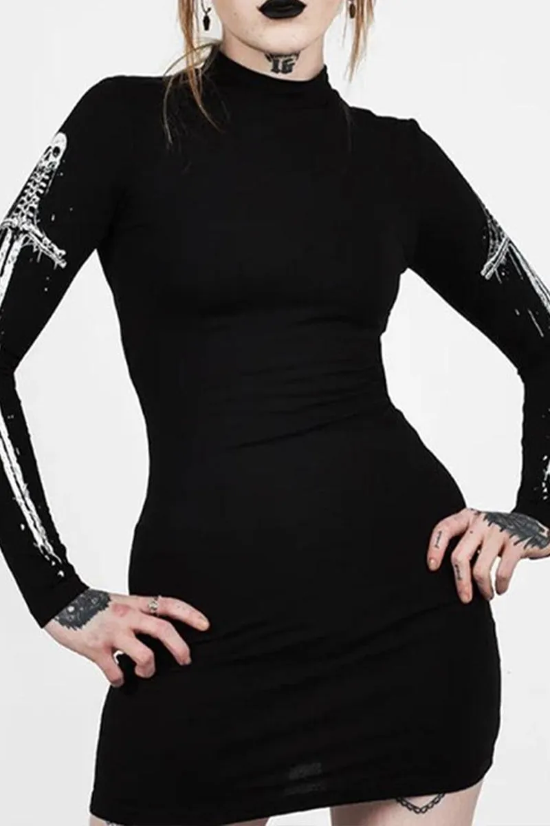 HBS1330 Sleek Black Bodycon Dress