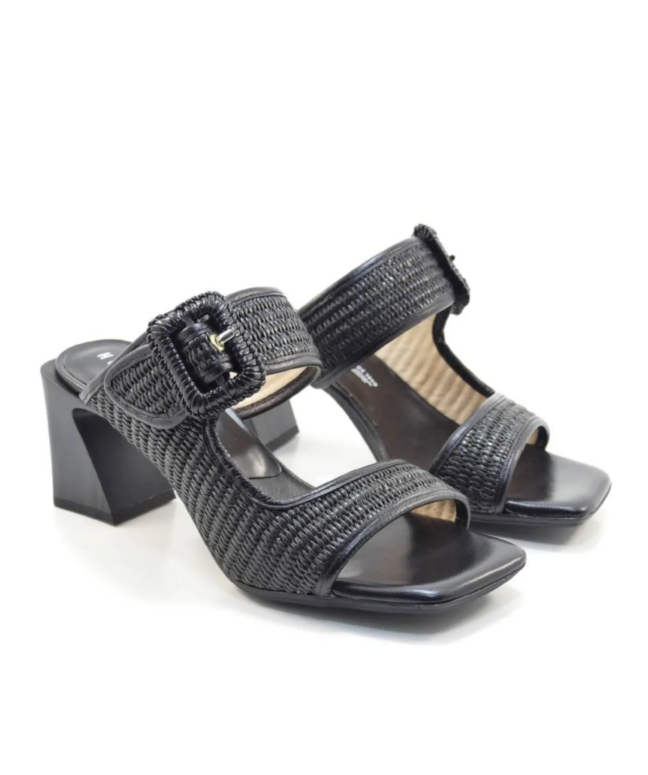 Hispanitas - RHV254048 Black Raffia Mule