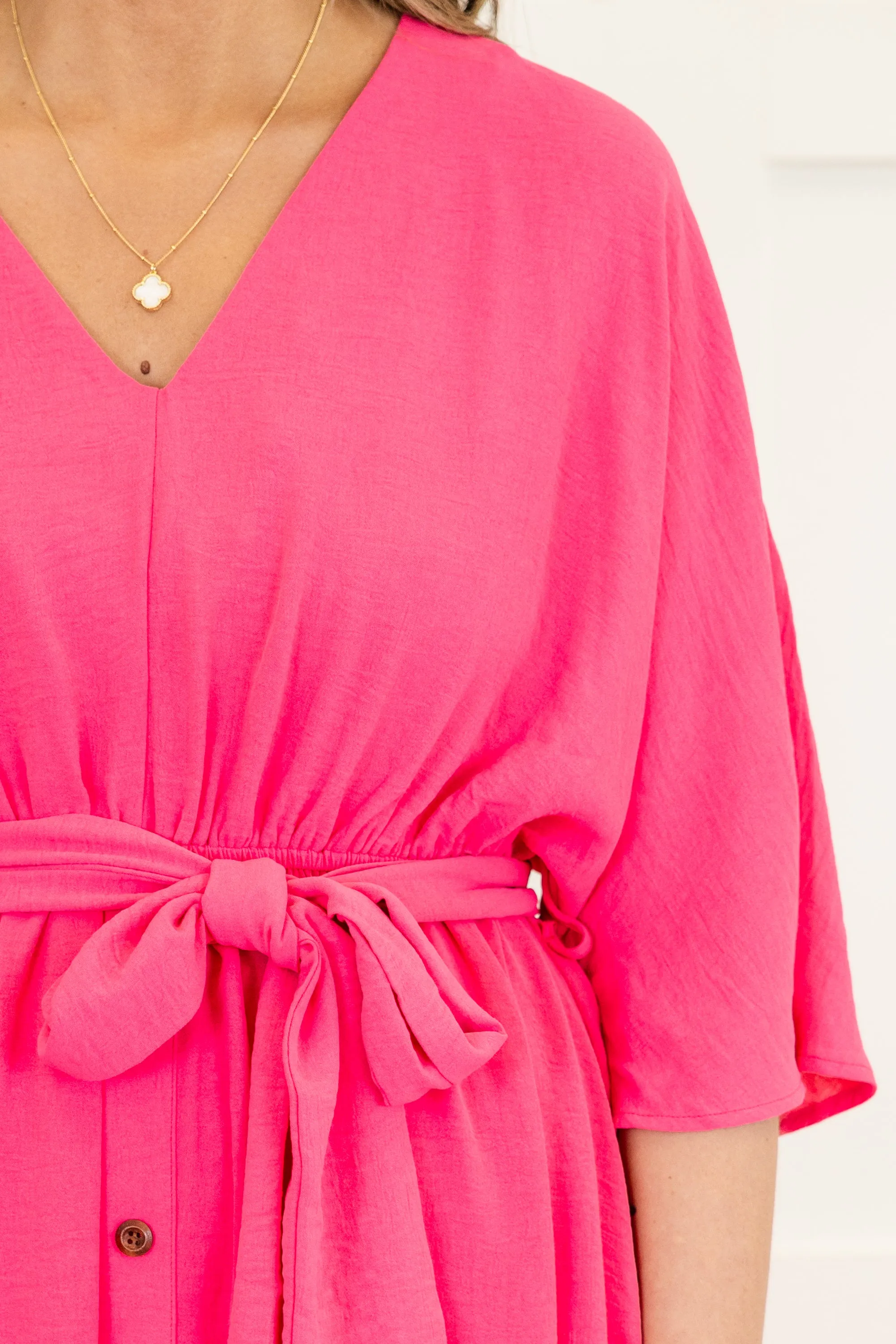 Hopelessly Yours Dress, Hot Pink