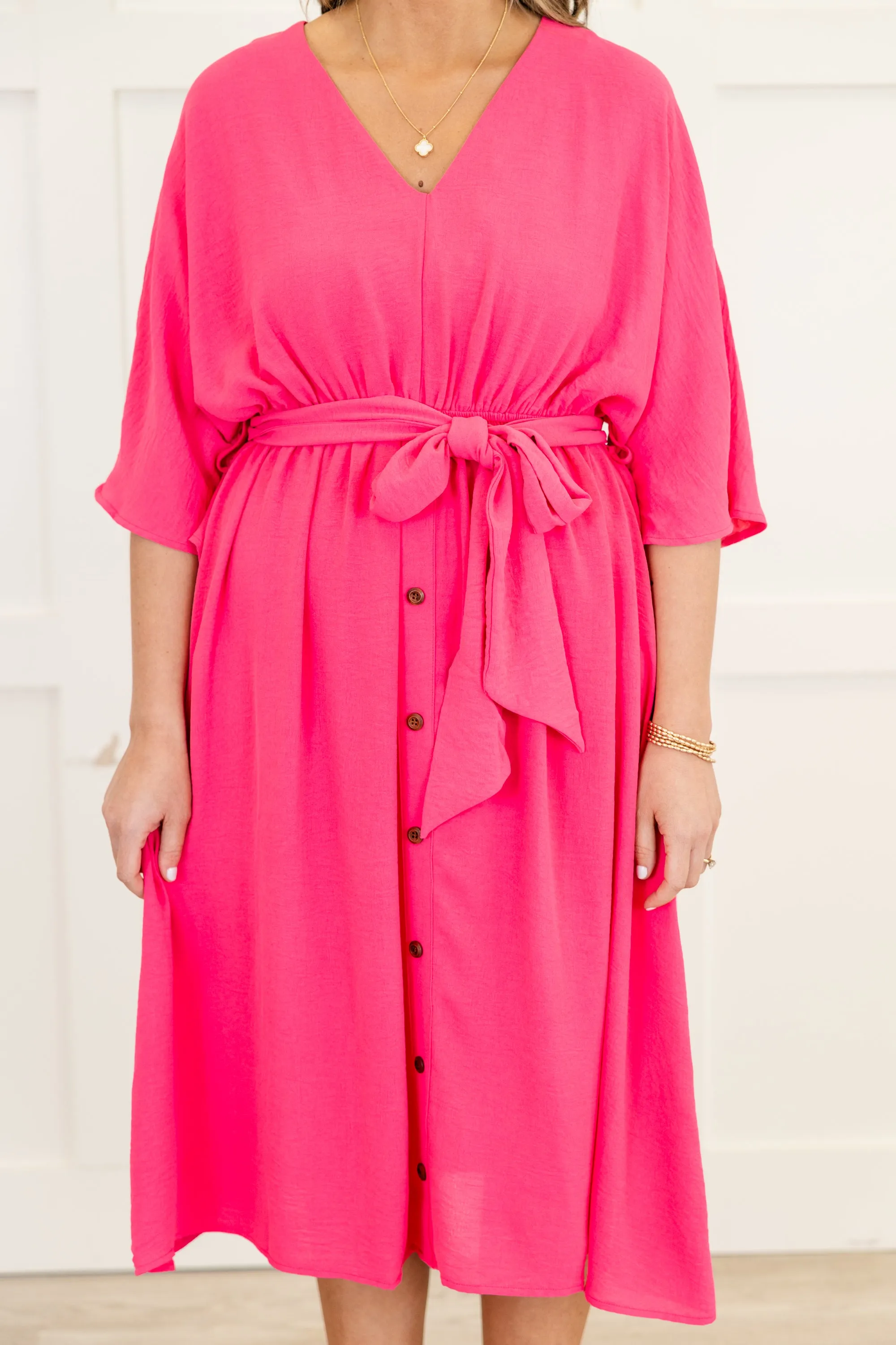 Hopelessly Yours Dress, Hot Pink