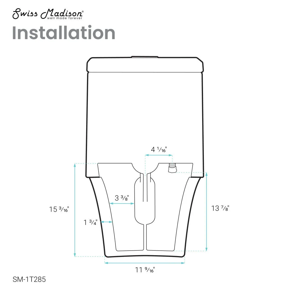 Hugo One Piece Elongated Dual Flush Toilet 1.1 / 1.6 gpf