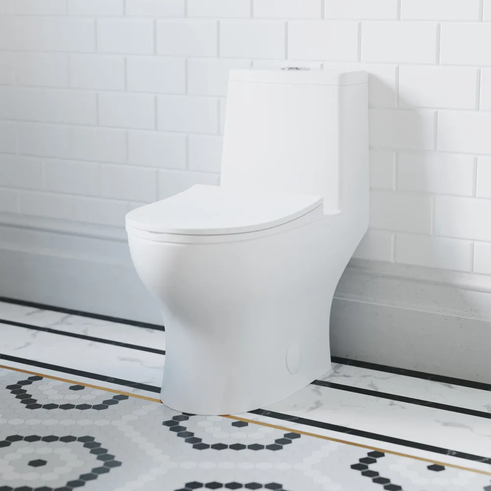 Ivy One-Piece Elongated Toilet Vortex Dual-Flush 1.1/1.6 gpf