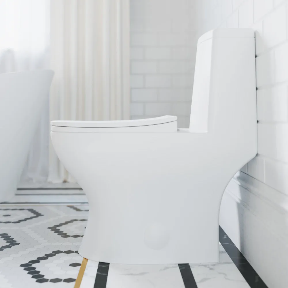 Ivy One-Piece Elongated Toilet Vortex Dual-Flush 1.1/1.6 gpf