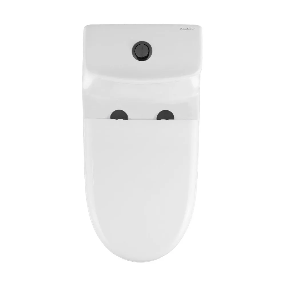 Ivy One Piece Toilet Dual Vortex™ Flush, Black Hardware 1.1/1.6 gpf