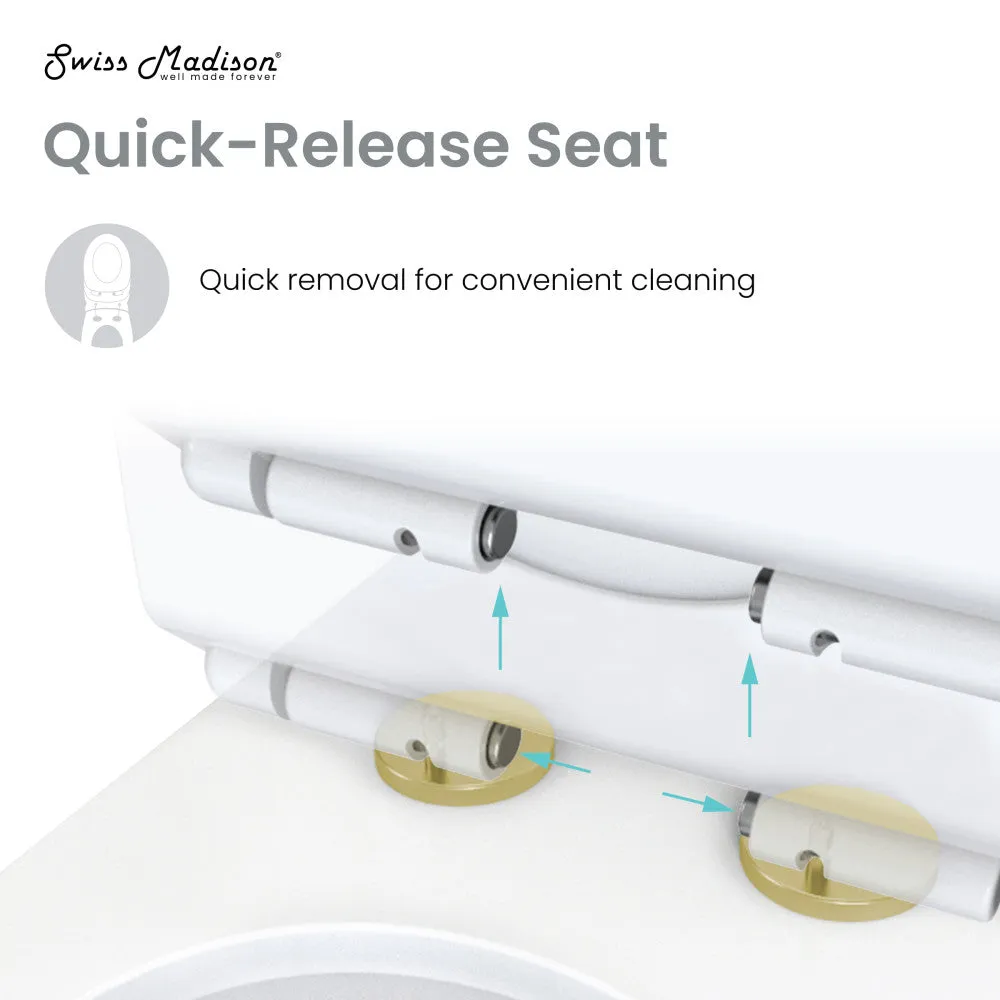 Ivy One Piece Toilet Dual Vortex™ Flush, Brushed Gold Hardware 1.1/1.6 gpf