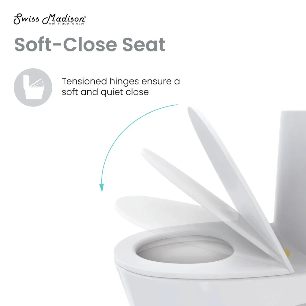 Ivy One Piece Toilet Dual Vortex™ Flush, Brushed Gold Hardware 1.1/1.6 gpf