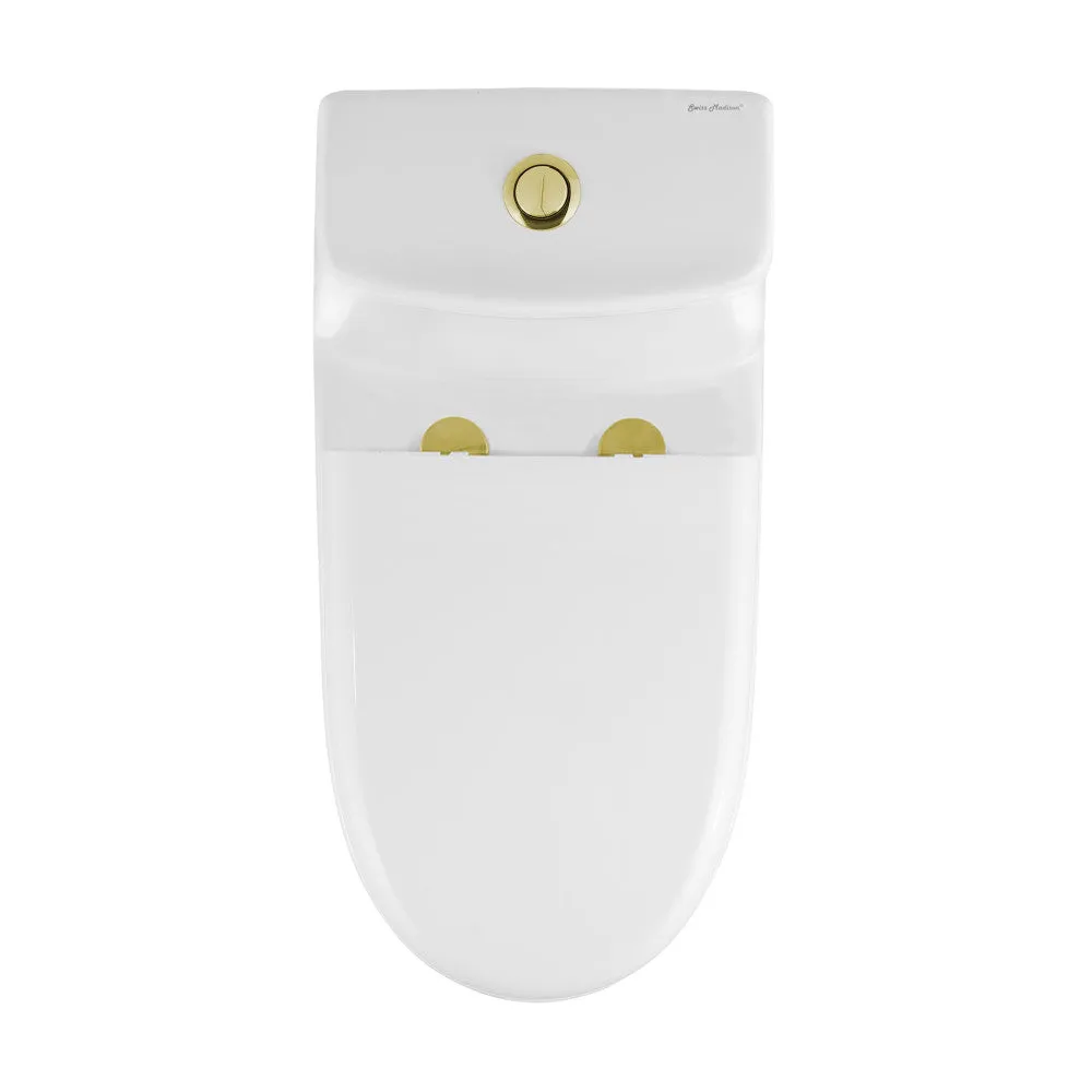 Ivy One Piece Toilet Dual Vortex™ Flush, Brushed Gold Hardware 1.1/1.6 gpf