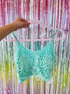 Julie Jacquard Bralette - Mint