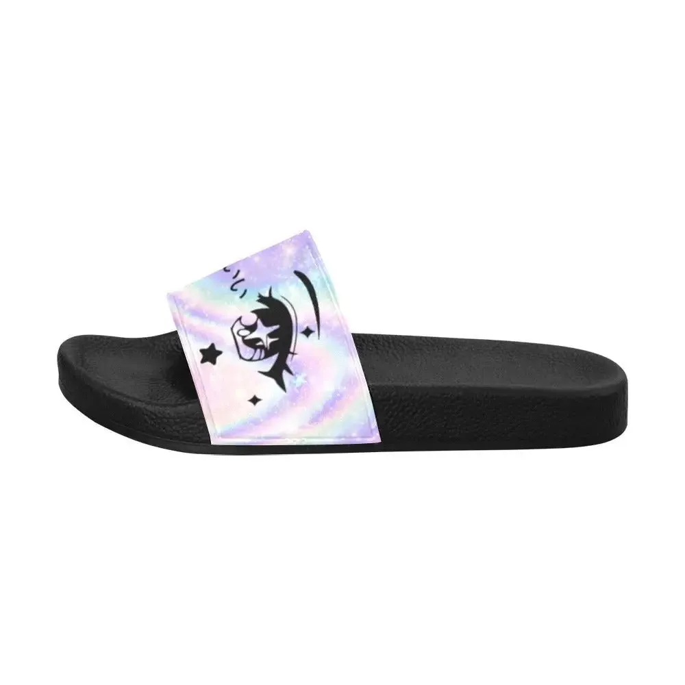 Kawaii Anime Eyes Women’s Slide Sandals for Comfort and Style