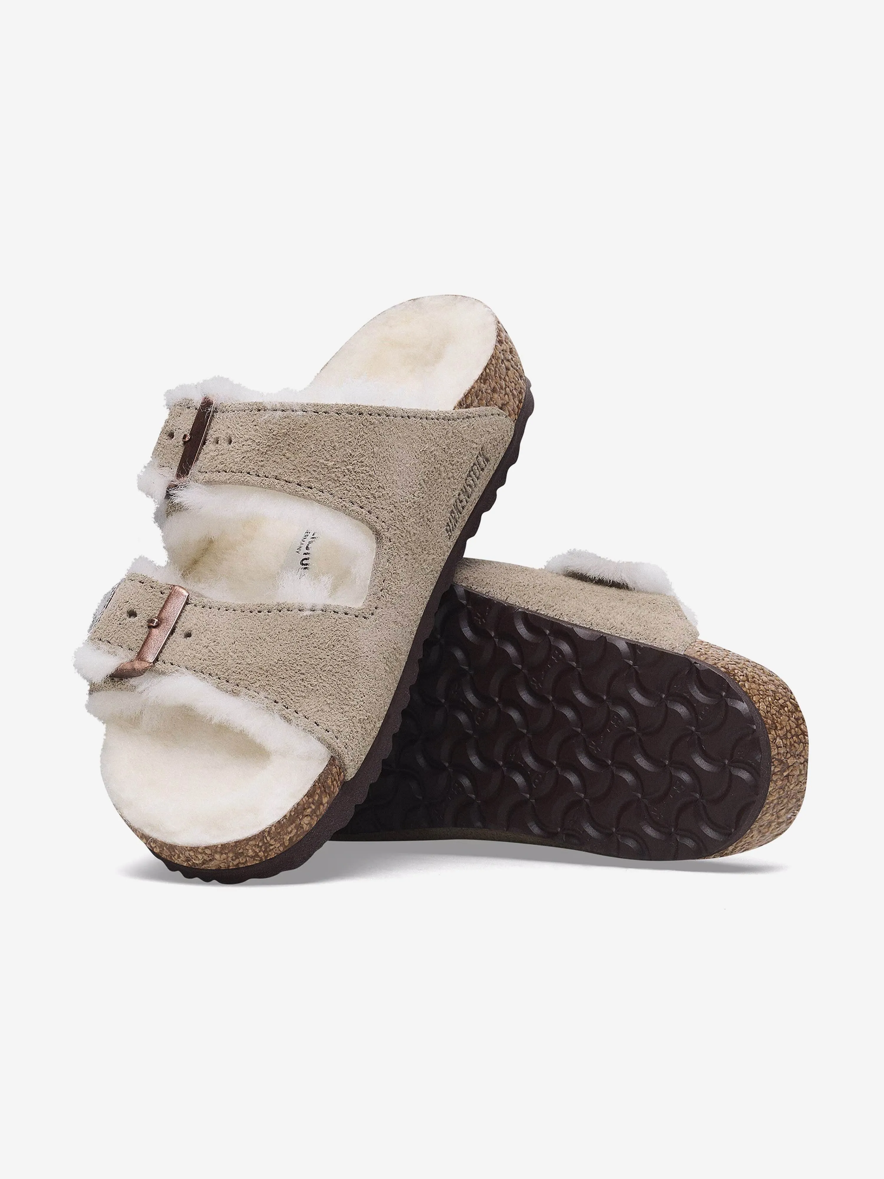 Kids Arizona Shearling Sandals in Beige