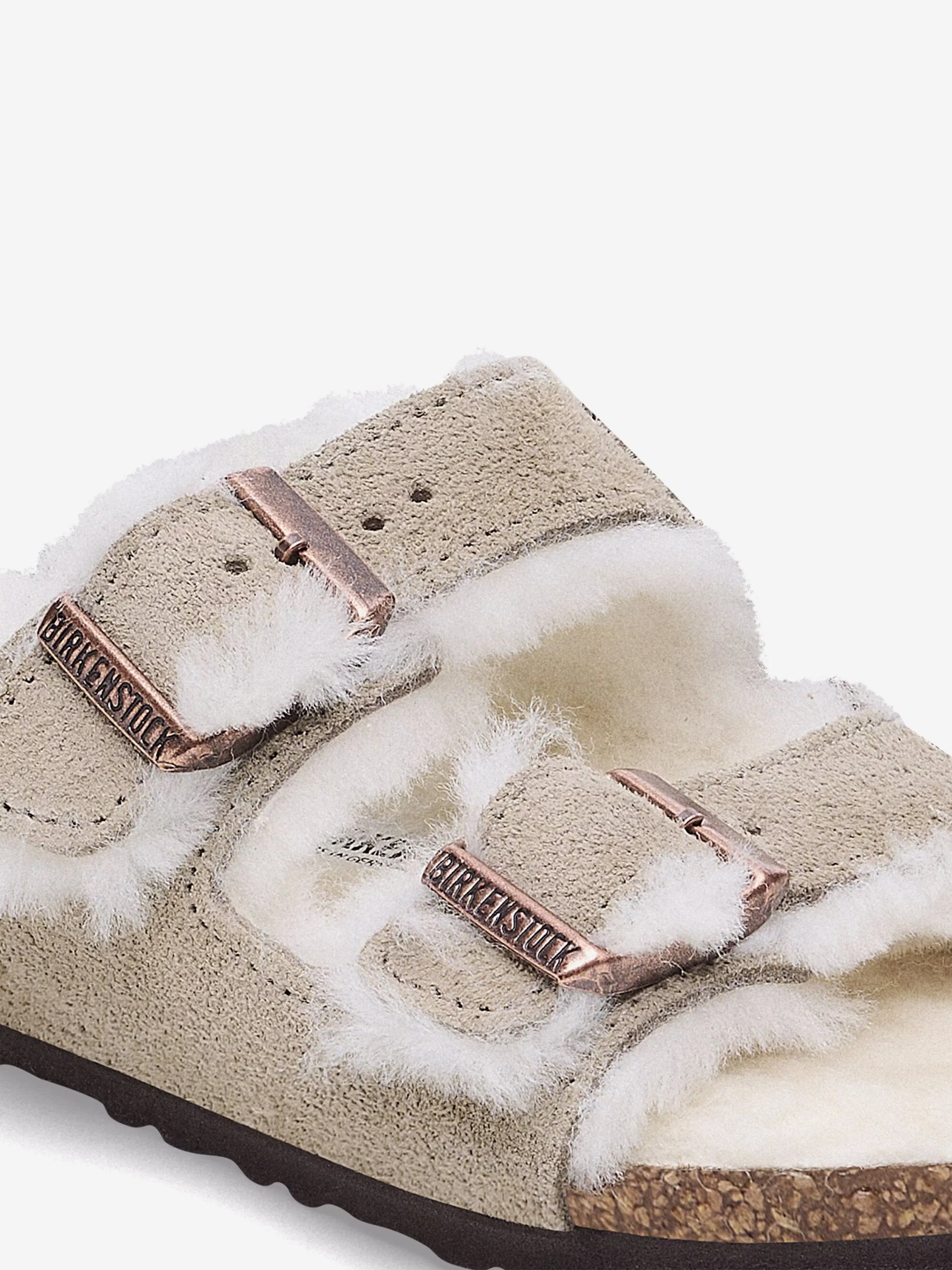 Kids Arizona Shearling Sandals in Beige
