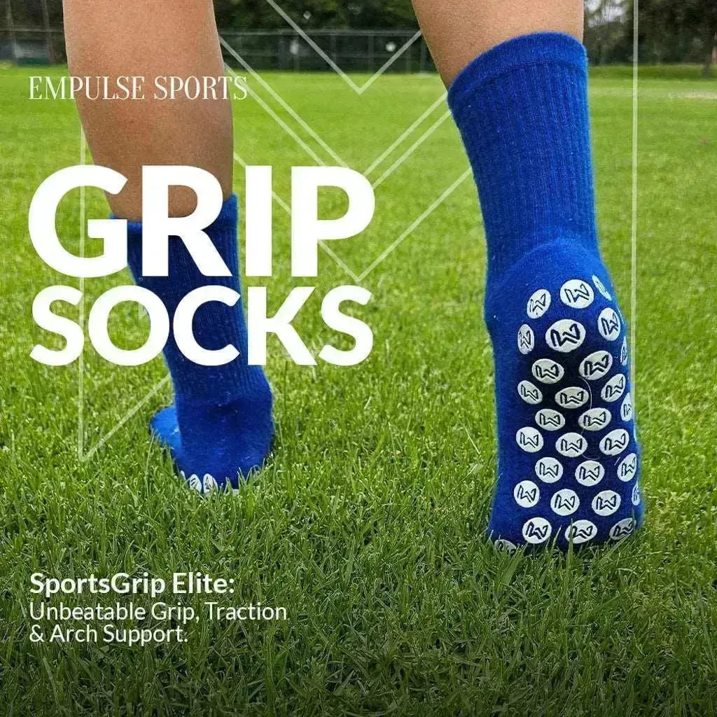 Kids' Grip Socks Elite US 3-6Y Blue