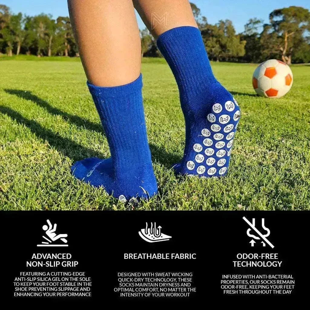 Kids' Grip Socks Elite US 3-6Y Blue