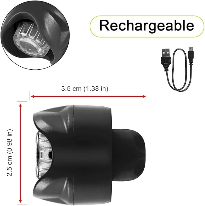 Kitsology 2pcs Rechargeable Lights for Shoes,Headlights Halloween Christmas Outdoor Lights for Adults Light Up Charm, Clip on Clog Headlight Flashlight Lights for Shoes-Blue