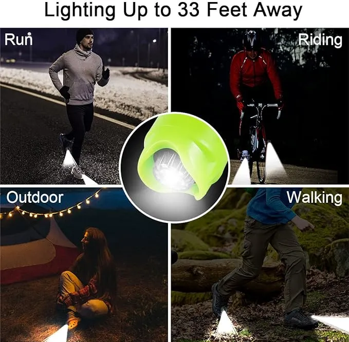 Kitsology 2pcs Rechargeable Lights for Shoes,Headlights Halloween Christmas Outdoor Lights for Adults Light Up Charm, Clip on Clog Headlight Flashlight Lights for Shoes-Blue