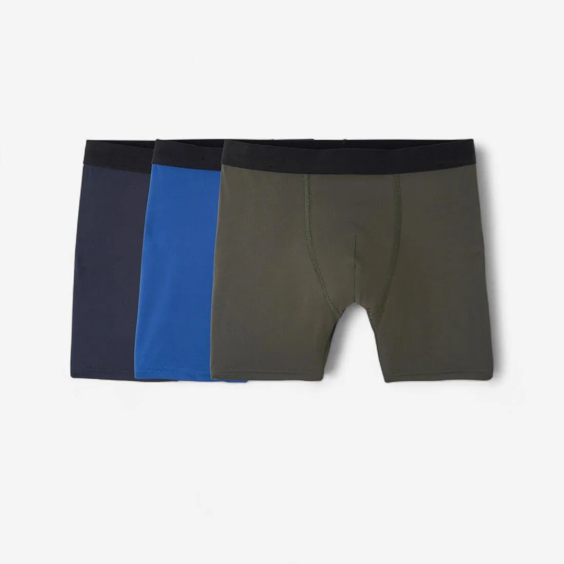 Lot de 3 boxers respirants en microfibre Homme, Bleu foncé