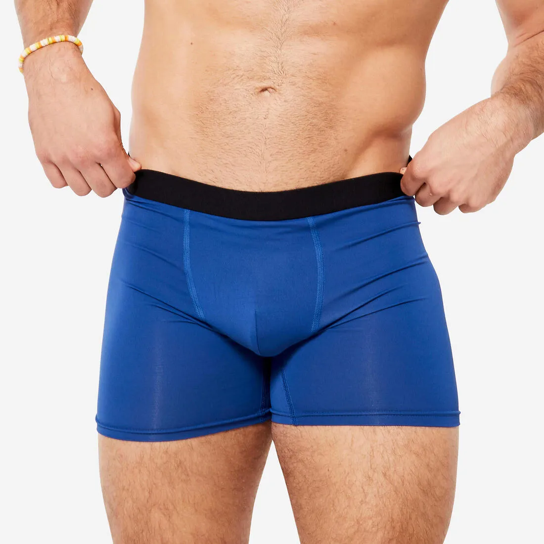 Lot de 3 boxers respirants en microfibre Homme, Bleu foncé