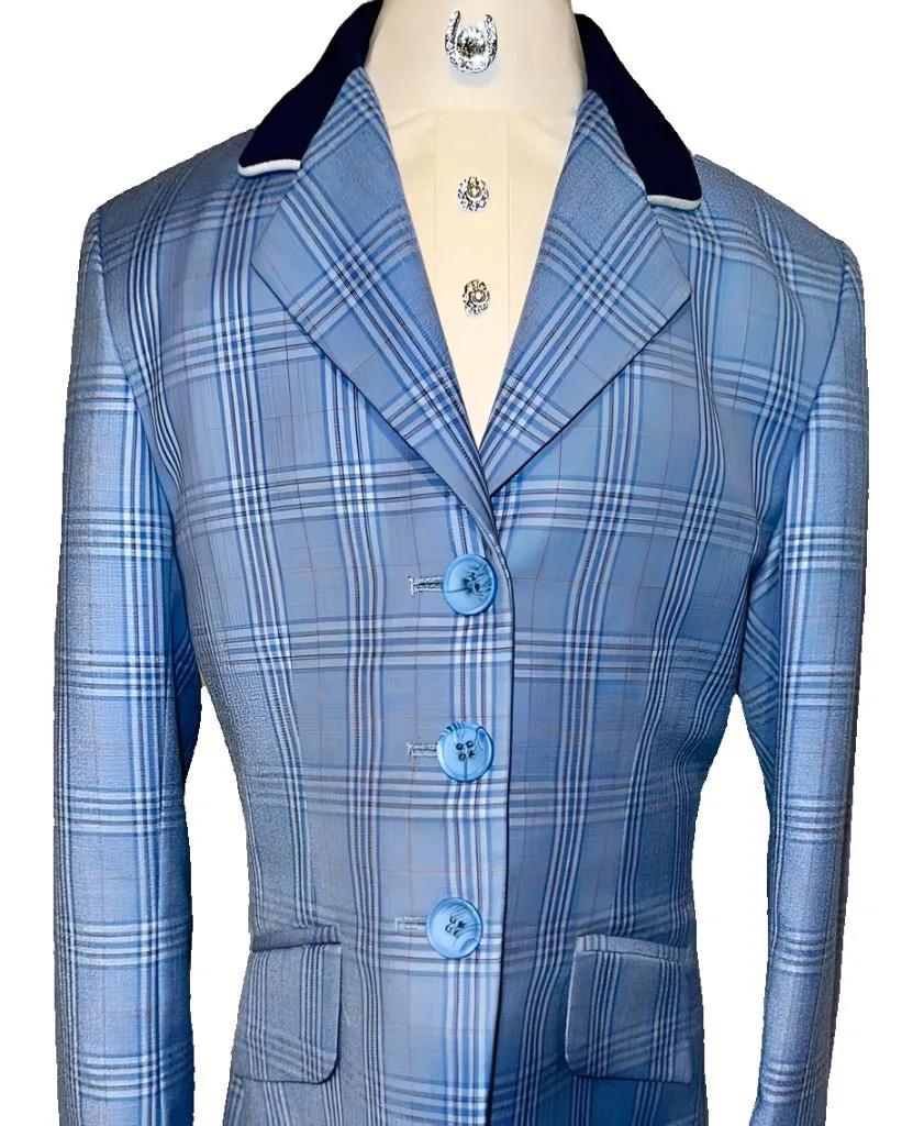 Marsha De Arriaga Blue Plaid Hunt Coat