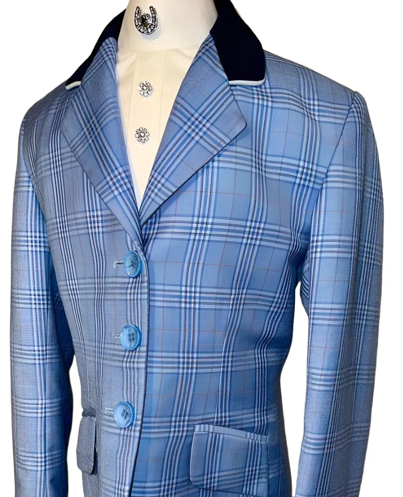 Marsha De Arriaga Blue Plaid Hunt Coat