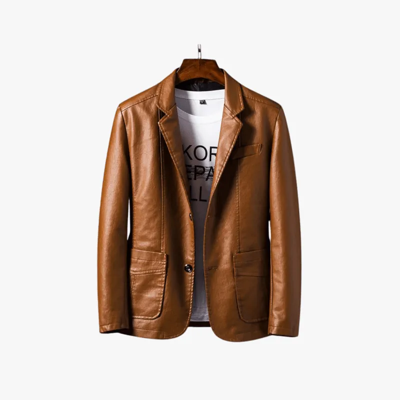 Mason | Mens Casual Leather Blazer Jacket – Sleek Modern Style