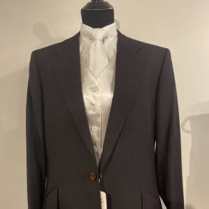 Mens Black with Red Pinstripe 3pc Suit